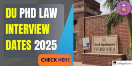 DU PhD Law Admission 2025